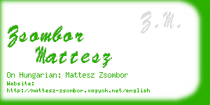 zsombor mattesz business card
